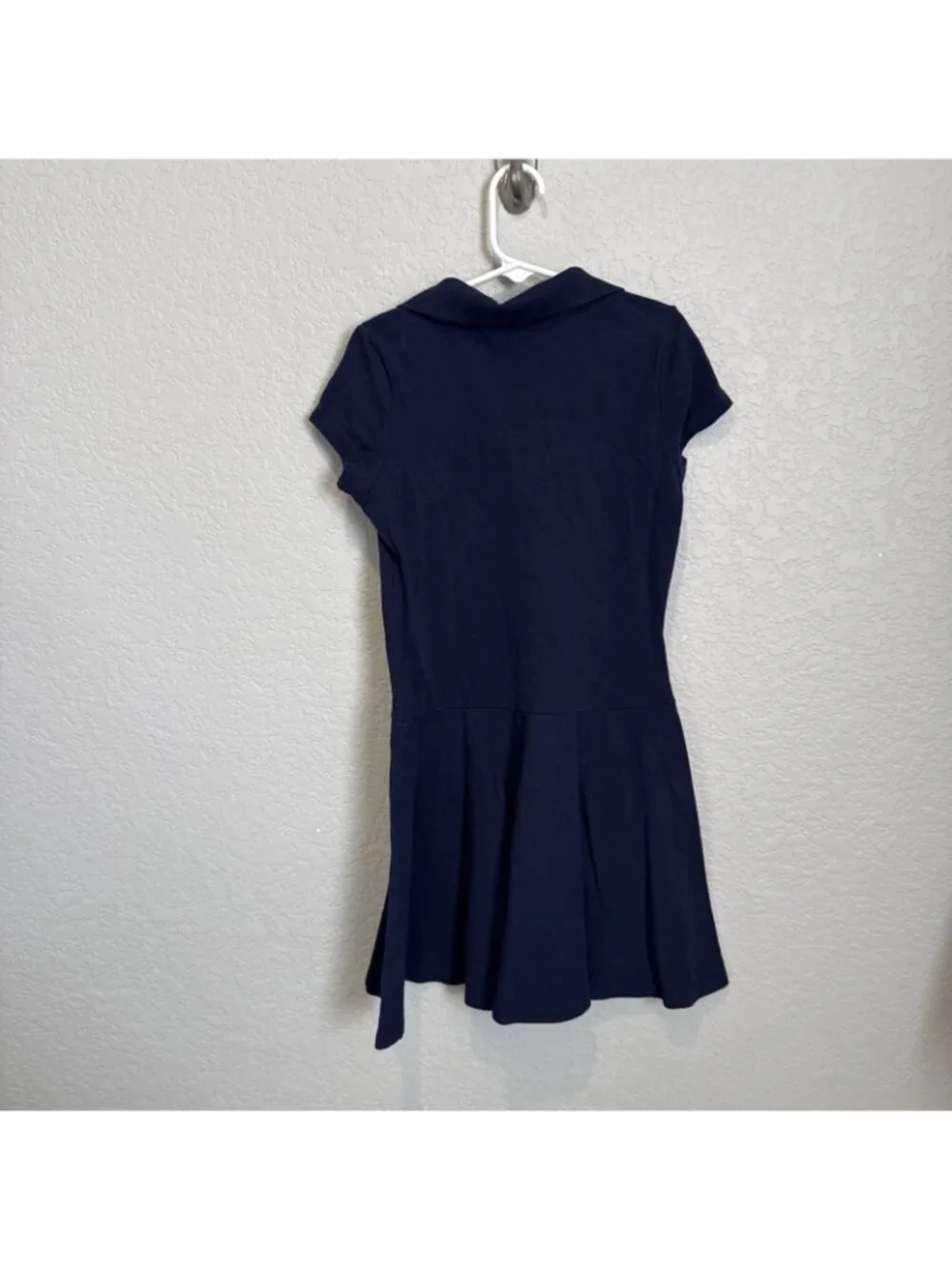Childrens Place Uniform Dress 7/8 Blue Polo Collar Lot Of 2 Navy